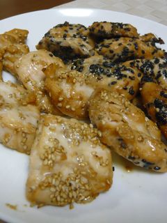 ヘルシーささ身のゴマ照り焼き☆生姜風-レシピのメイン写真