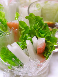 食感楽しい☆プチプチ海藻麺の生春巻き♪-レシピのメイン写真