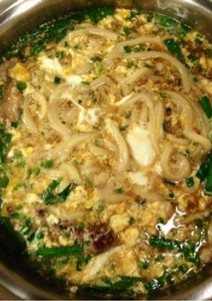 ホルモンうどん-レシピのメイン写真