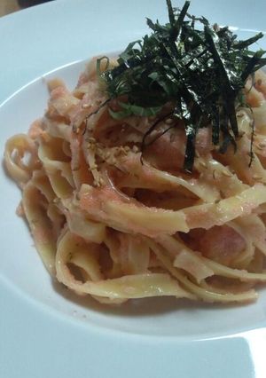 フィットチーネでたらこクリームパスタ-レシピのメイン写真