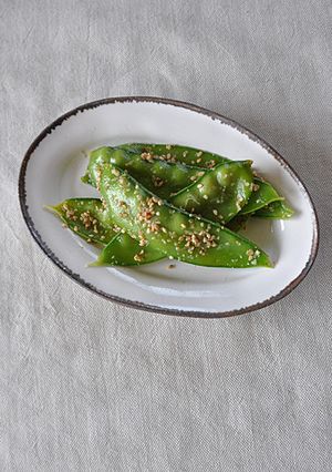 キヌサヤ胡麻和え-レシピのメイン写真