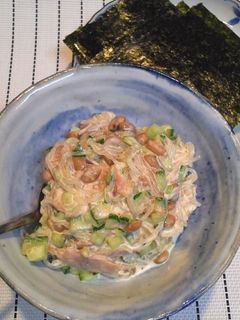 海藻麺入り納豆サラダ-レシピのメイン写真