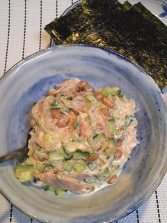 海藻麺入り納豆サラダ-レシピのメイン写真