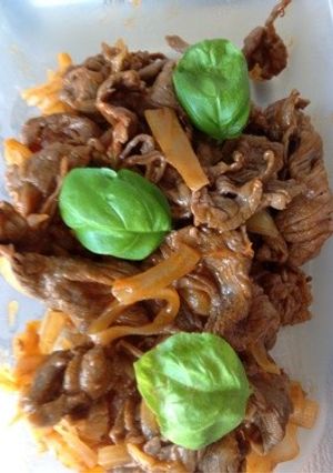 玉ねぎと牛肉のワインケチャップ炒め-レシピのメイン写真