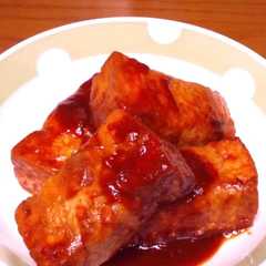 รูปของ 厚揚げとチーズのポークチャップ♪