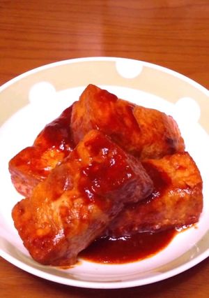 厚揚げとチーズのポークチャップ♪-レシピのメイン写真
