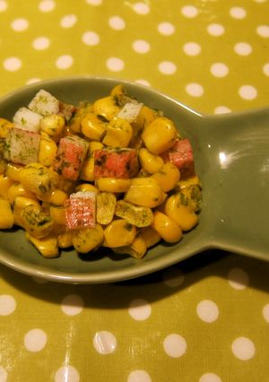 のり塩味✿カニカマコーンの彩りサラダ-レシピのメイン写真
