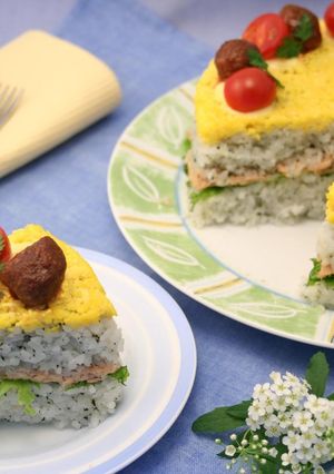 彩りケーキ寿司-レシピのメイン写真