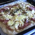 天板いっぱいにピザパン