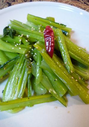 結構おいしいチンゲン菜のがガーリック炒め-レシピのメイン写真