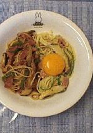 きのこの和風パスタ＆きのこのカルボナーラ-レシピのメイン写真