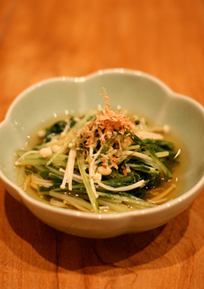 【簡単副菜】水菜とえのきたけの煮びたし-レシピのメイン写真