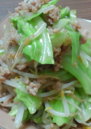 少ないお肉で！キャベもやしオイスター炒め-レシピのメイン写真
