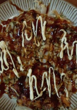 お好み焼き？ﾊﾝﾊﾞｰｸﾞ？豚色々焼き-レシピのメイン写真