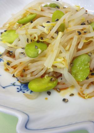 黒豆もやしとそら豆の前菜サラダ-レシピのメイン写真
