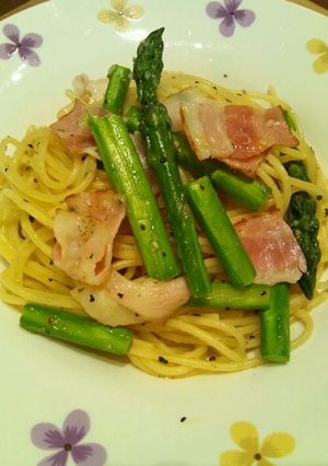 ベーコンとアスパラのペペロンチーノ-レシピのメイン写真