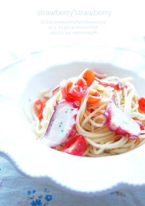 *タコとフルーツトマトの夏パスタ*-レシピのメイン写真