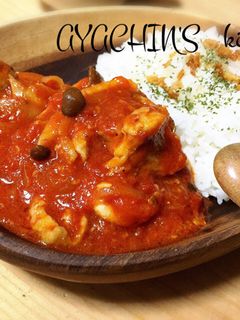 鶏もも肉の塩麹トマト煮込み♪-レシピのメイン写真