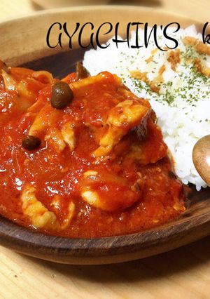鶏もも肉の塩麹トマト煮込み♪-レシピのメイン写真