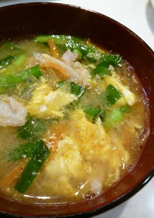 味噌ラーメン風!?海藻麺のおかずスープ-レシピのメイン写真