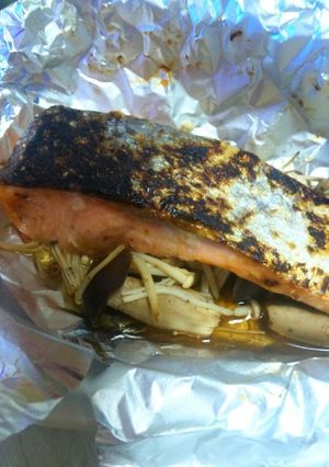 塩麹で♪きのこ香る鮭のホイル焼き-レシピのメイン写真