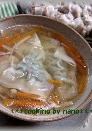 残ったシュウマイの皮で＊ニラワンタン＊-レシピのメイン写真