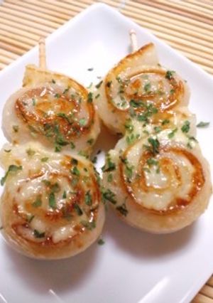 お弁当に♪クルクル竹輪のコンソメマヨ焼き-レシピのメイン写真