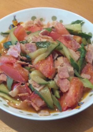 トマトときゅうりのホットサラダ-レシピのメイン写真