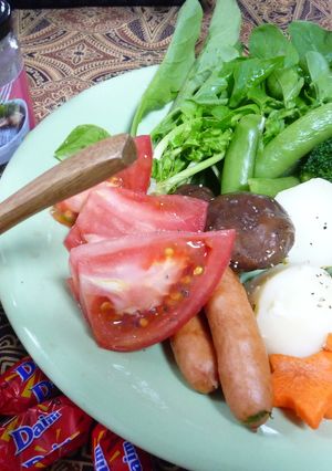温野菜サラダ＆ヨーグルトディップソース♥-レシピのメイン写真