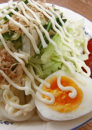 柚子胡椒マヨで☆節約サラダうどん-レシピのメイン写真
