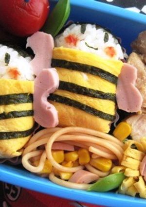 ミツバチのお弁当（キャラ弁）-レシピのメイン写真