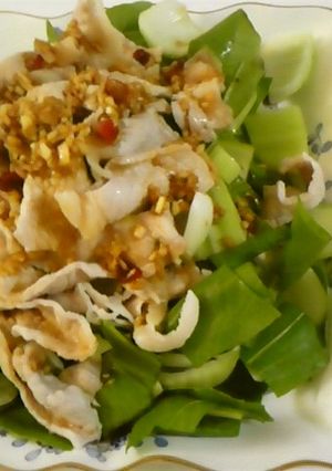 ビールが進む！チンゲン菜の豚しゃぶサラダ-レシピのメイン写真