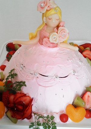 マジパン細工でプリンセスケーキ☆-レシピのメイン写真