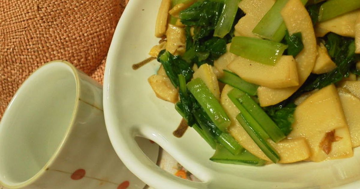 たけのこと小松菜のガーリック炒め by るん＠mam 【クックパッド