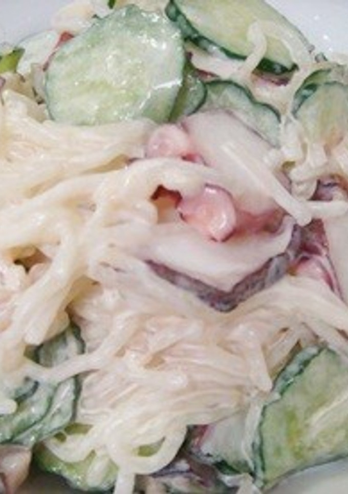 簡単&さっぱり！海藻麺の梅マヨサラダ-レシピのメイン写真