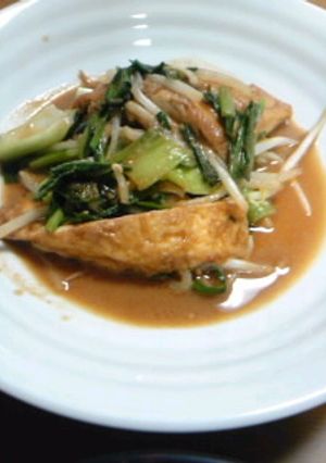 油揚げの胡麻味噌炒め-レシピのメイン写真