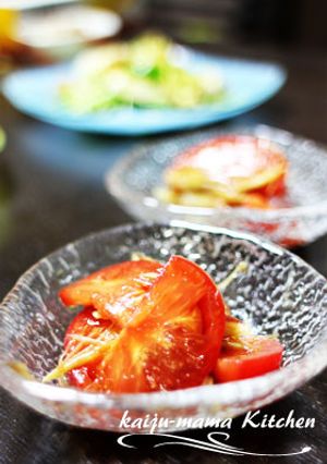 ちょっとお洒落なトマト＆みょうがサラダ-レシピのメイン写真