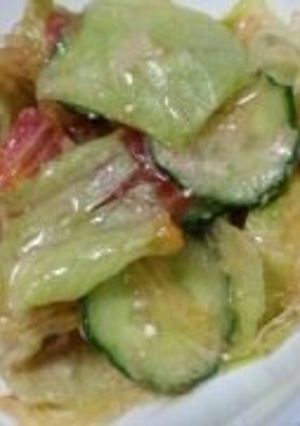 夏野菜たっぷり！海藻麺サラダ-レシピのメイン写真