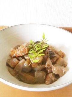なす・こんにゃく・豚バラの甘辛炒め-レシピのメイン写真