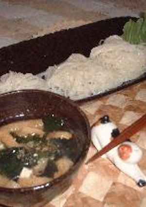 あっという間☆あったか汁につけそうめん-レシピのメイン写真