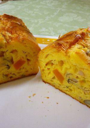 かぼちゃとシメジのケークサレ-レシピのメイン写真