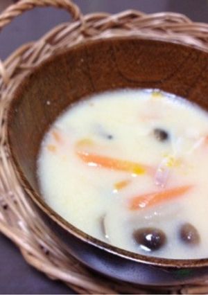 美容に良い☆かぼちゃ牛乳味噌汁☆-レシピのメイン写真