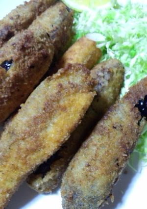ボリューム満点･絶品なすびの肉詰めフライ-レシピのメイン写真