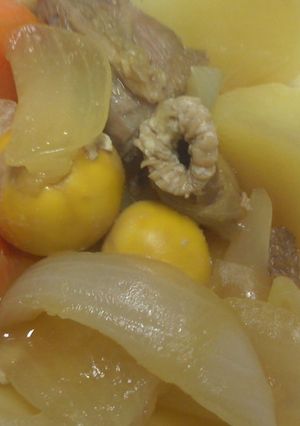 おつまみにも：鶏玉ひもの肉じゃが風-レシピのメイン写真