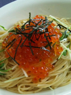 いくらと水菜のパスタ-レシピのメイン写真