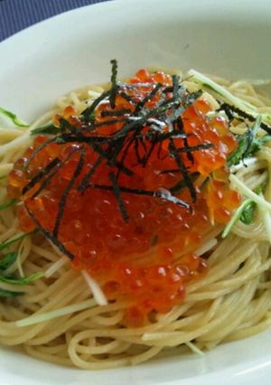いくらと水菜のパスタ-レシピのメイン写真