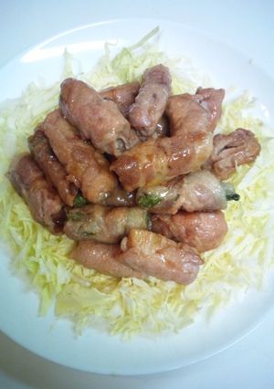 楽しいよ！なぞなぞ肉巻きｗｗｗ-レシピのメイン写真