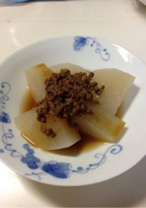 角煮の煮汁で ひき肉あんのふろふき大根-レシピのメイン写真