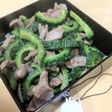 おやじ犬の節約♪ゴーヤと砂肝の塩炒め
