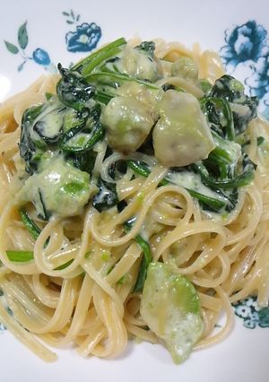 アボガドほうれん草のクリームパスタ-レシピのメイン写真